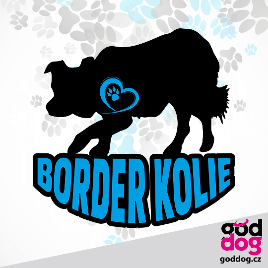 Pánské tričko border kolie Silueta