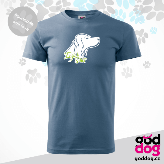 Pánské tričko anglický setr English Setter