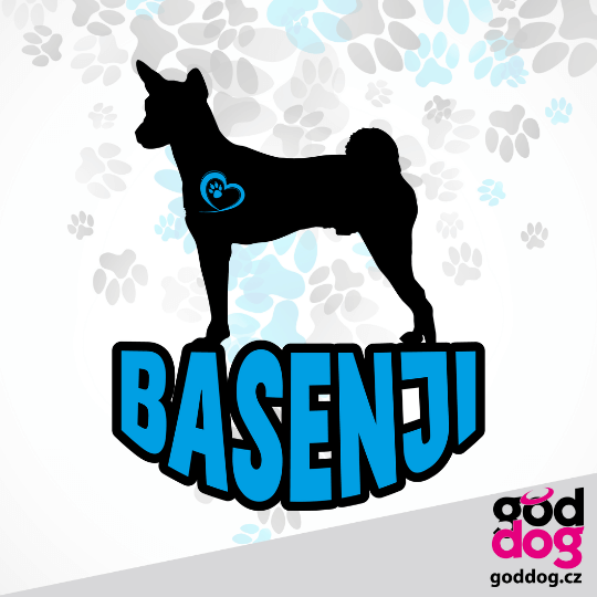 Hrnek basenji Silueta