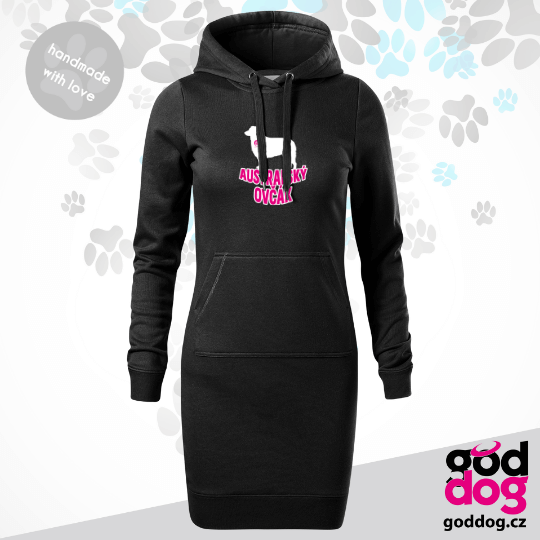 Mikinošaty australský ovčák Silueta