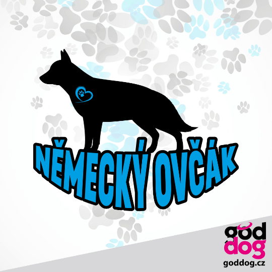 Pánské tričko německý ovčák Silueta