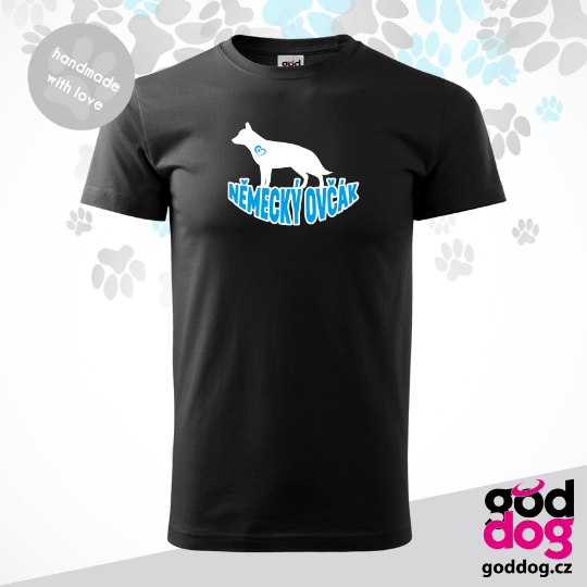 Pánské tričko německý ovčák Silueta