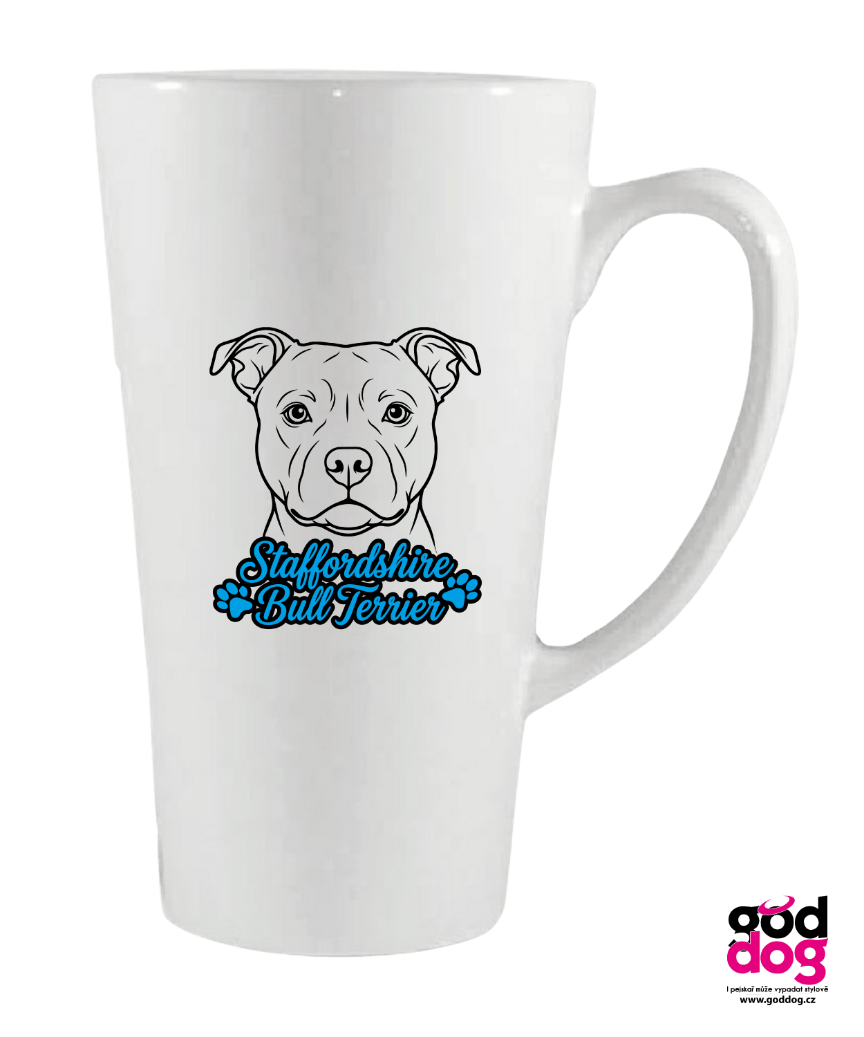 Keramické latté Staffordshire Bull Terrier