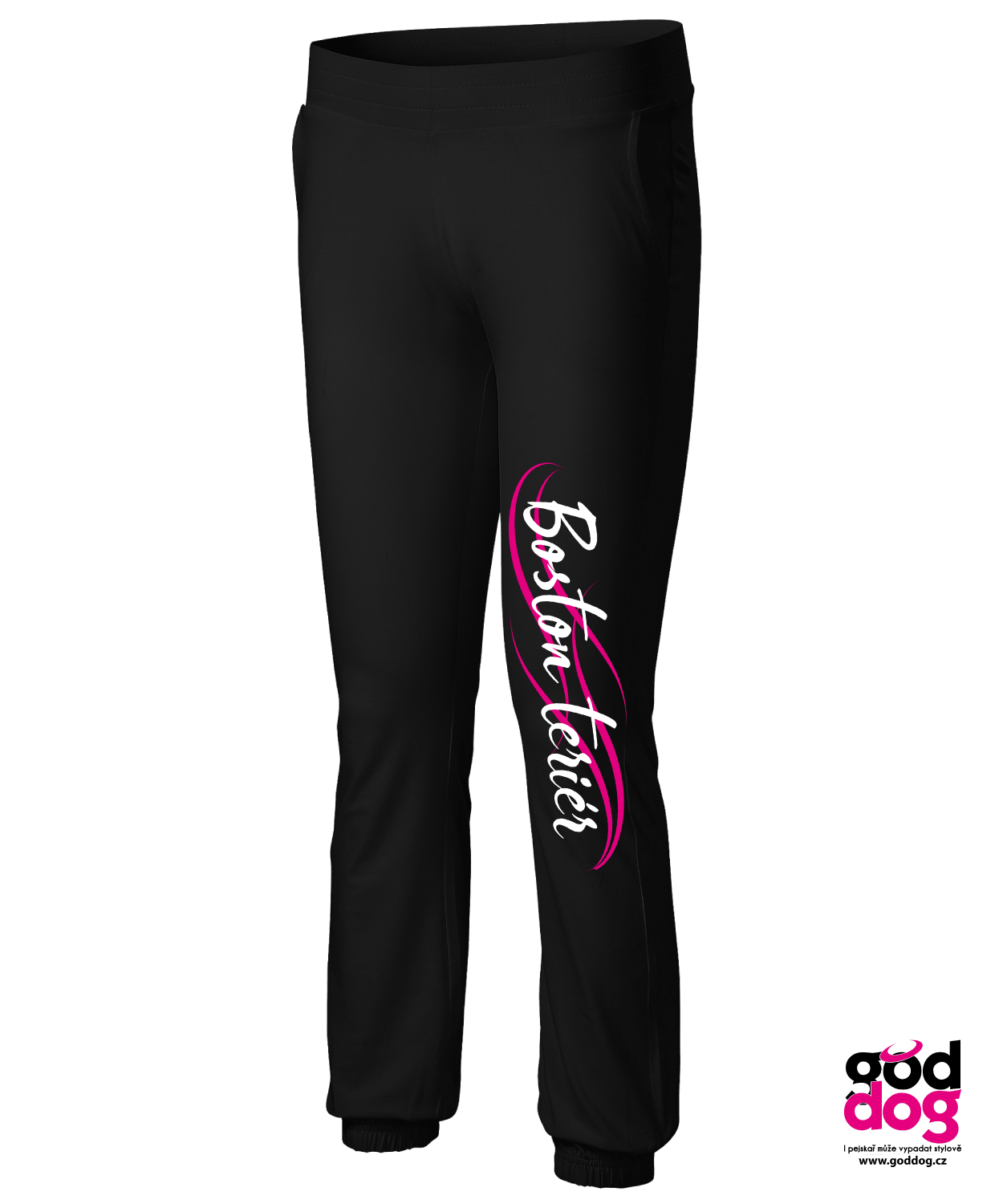 Tepláky Bostonský teriér pink