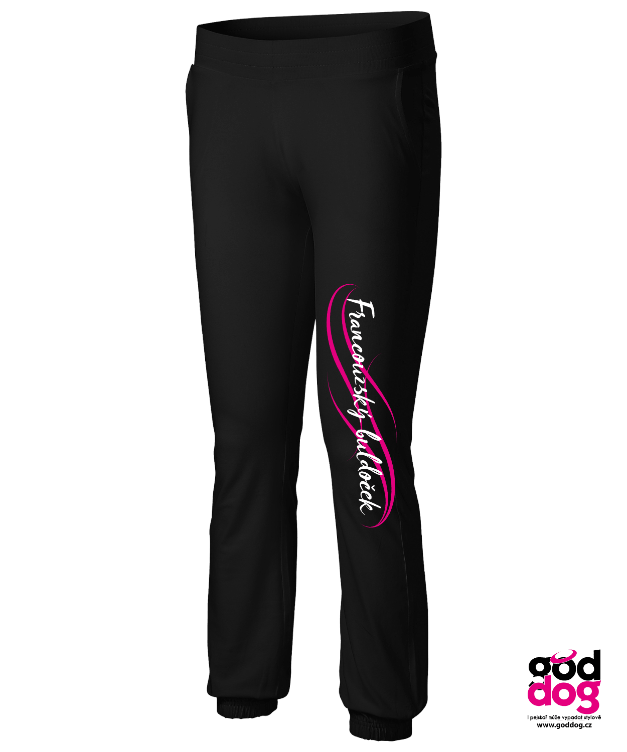 Tepláky Francouzský buldoček pink