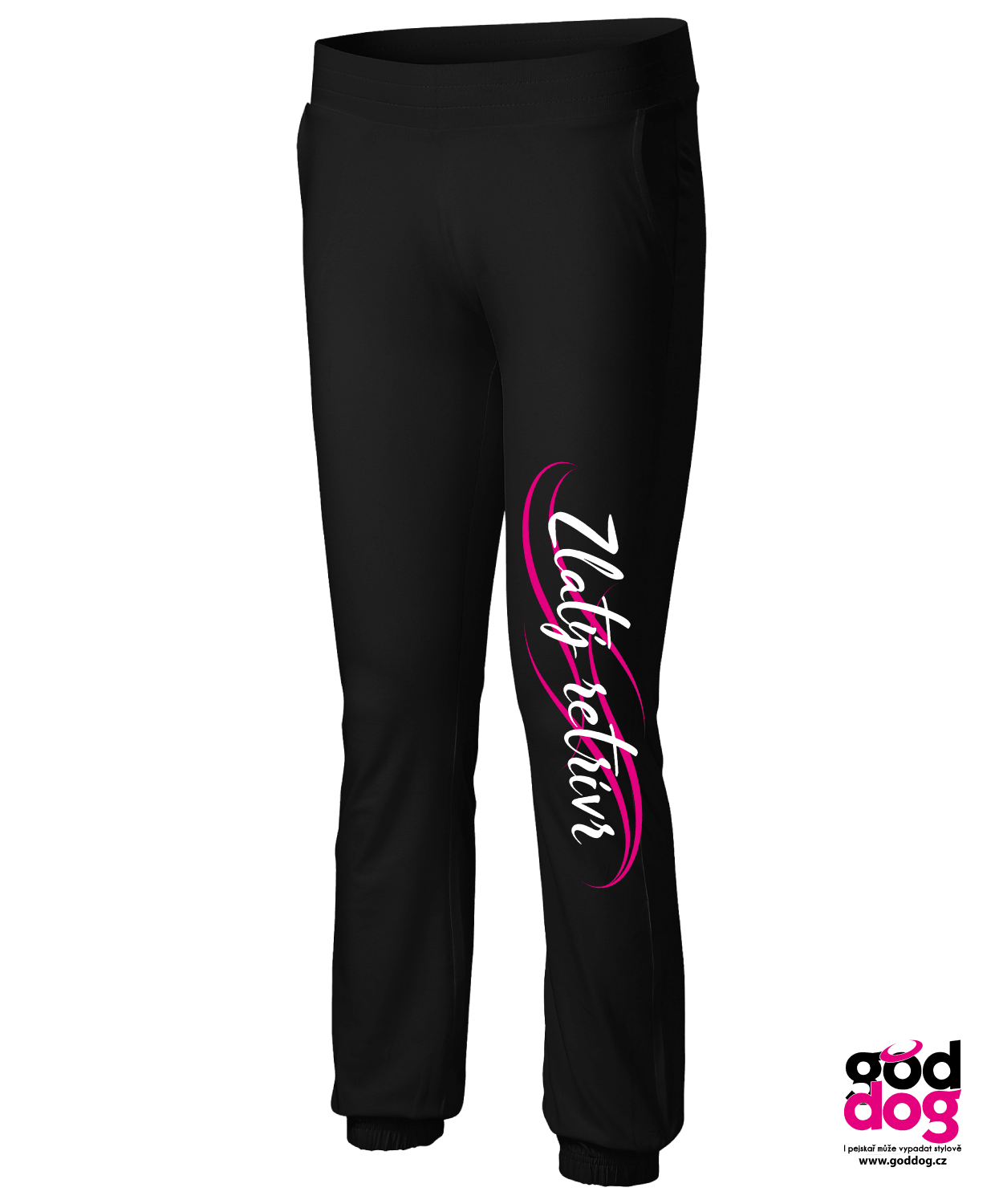 Tepláky Zlatý retrívr pink